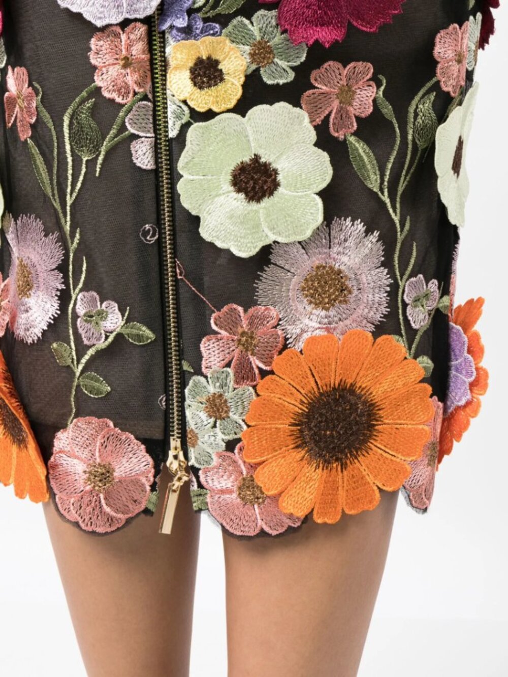 Bronx and Banco Bouquet Floral Embroidered Midi Dress S - Picture 4 of 7
